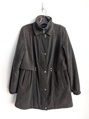 FLEET STREET Faux Suede Padded Utility Coat | Small